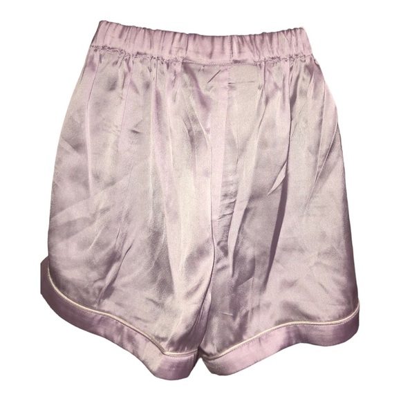 House of Harlow 1960 lavender lilac silk satin look pajama loungewear shorts set - Picture 7 of 14